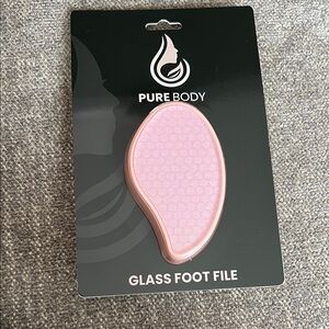 Pure Body Pink Glass Foot File NEW